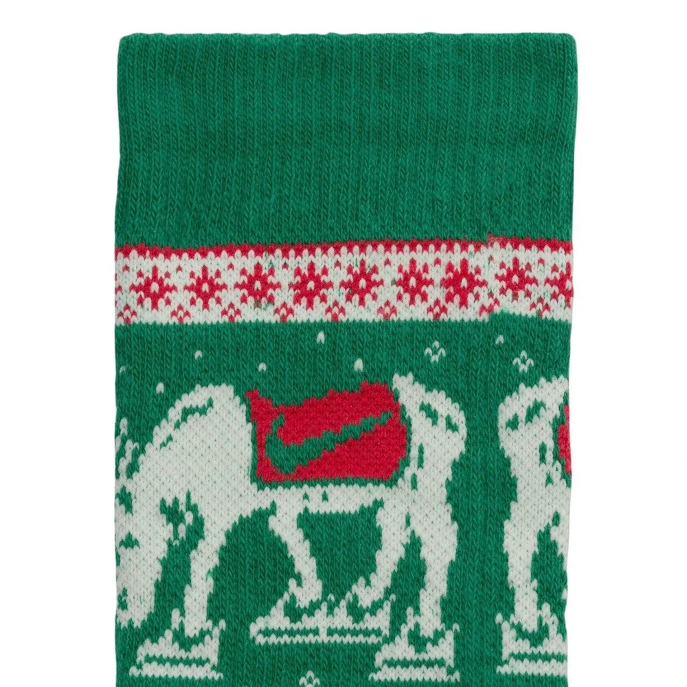 Nike‎ Everyday Cushioned Crew Socks 4 Pair Holiday Moose Fair Isle green blue